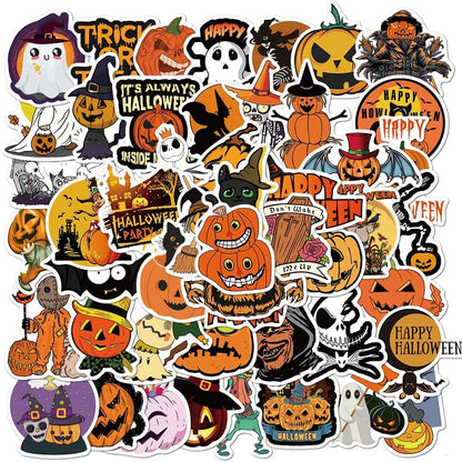 Halloween Party Decorations Supplies Kit 98 Pcs Include Balloons Birthday Cake Cupcake Toppers Stickers for Kids Indoor Outdoor Decor Boy Girls Adult (Pumpkin Theme Style) (082601)