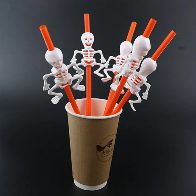 Halloween Pumpkin Straw Ghost Straws Halloween Decoration Straws Halloween Party Supplies Halloween Decorations for Home Party