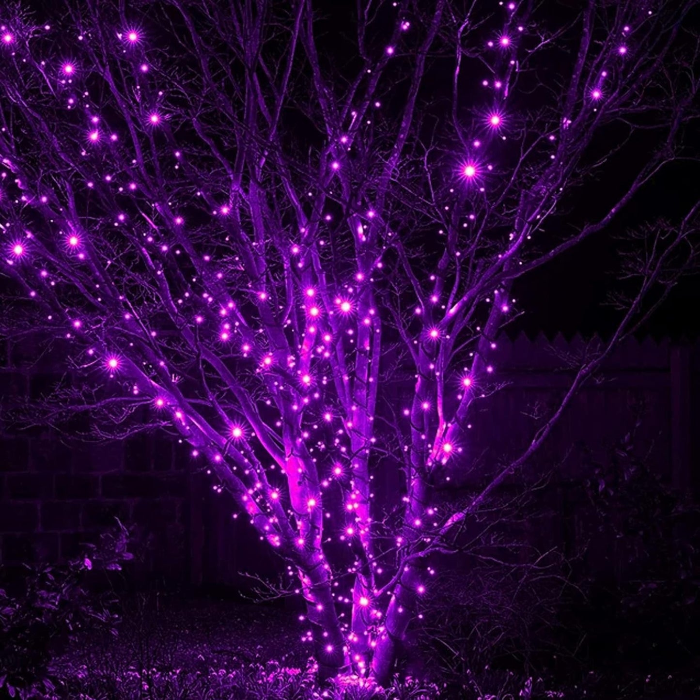 Halloween 300 LED String Lights, 100FT Connectable String Lights with 8 Lighting Modes, Halloween Decorations for Party Carnival Supplies, Indoor Outdoor Yard Garden Decor (Purple)